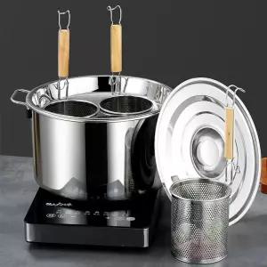 면 삶는 냄비 2구 오뎅 스파게티 온기 깊은 파스타팟 양수 채망 오뎅탕 국수 파스타