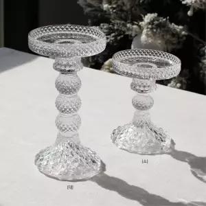 크리스마스 크리스탈 캔들홀더 글라스데코 성탄절양초 파티용품 성탄절분위기 파티 초