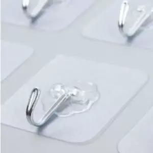 [하프클럽/브이와이]투명 접착스티커 벽걸이 강력 열쇠걸이 고리