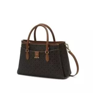 [갤러리아] DCBA6E873W3 닥스 브라운 DD 패턴 가죽 토트백