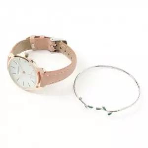 여성용 가죽밴드 고급 레이어드 트렌드 손목시계+팔찌