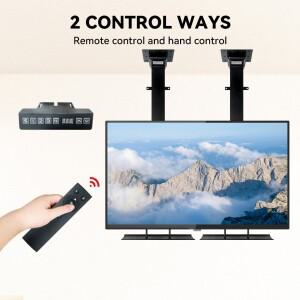 대형 듀얼 천장 TV 리프트 스크린 85 96 100 120인치 전동 드롭다운 마운트 헤비 듀티