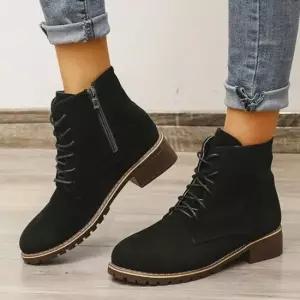 스웨이드 빅사이즈 가능 여성 워커 부츠 캐주얼화 미 여성워커 여자워커 워커부츠