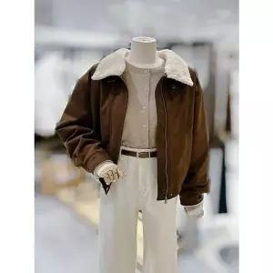 [반에이크]안감퍼 무스탕점퍼(VB5ZJPM304Z)[35685599]