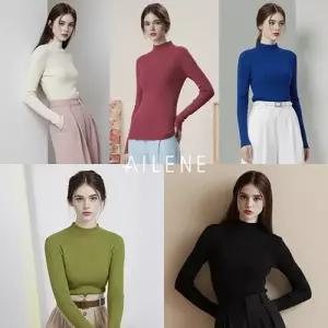 [엘렌느] 26SS 플리세 모크넥 풀오버 5종