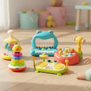캐스B 뉴베이비토이 5종세트 멜로디 링쌓기 피아노 드럼 두더지잡기 망치놀이 악기 장난감