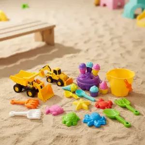 캐스B 모래놀이 세트 모래삽 버켓 양동이 물조리개 중장비 자동차 컵쌓기 샌드토이 찍기틀