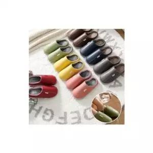 방한거실화 털실내화 고급PU소재 커플 털슬리퍼 겨울 WD8213A