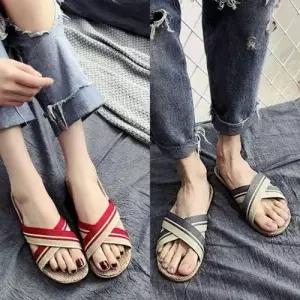 왕골 물고기슬리퍼 여름 커플슬리퍼 편한 라탄 커플 WD82157