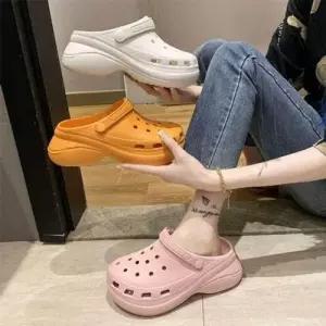 여름슬리퍼 발편한 펀칭 샌들슬리퍼 여자슬리퍼 키높 WD8214F