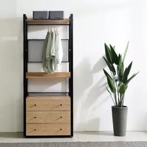 서랍형 다용도드레스장 800 3단 드레스장 수납선반 스탠드행거 옷걸이