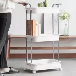 함 주방카트 심플 2/3단 선반 진열대 기저귀 무빙트롤리 포인트 웨건 미용실카트 디자