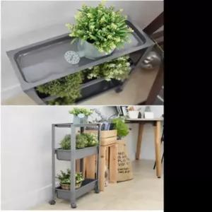 트롤리 4단 수납 틈새 이동 바스켓 트롤리 슬림 카트 다용도