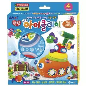 어린이 유치원 단체 선물 아이 클레이 18g 4색 세트 미술 재료 유아 컬러 점토 만들기 놀이 칼라 아트 아기