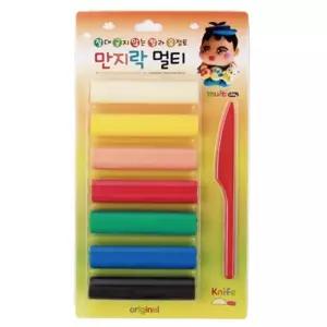 초등 만들기 재료 학습 교재 교구 굳지않는 만지락 컬러 유토 7색 친환경 점토 찰흙 수업 준비물