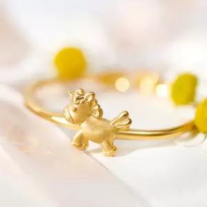 [뽀르띠] 순금 24K 3.75g 말띠 유니콘 뱅글 돌팔찌