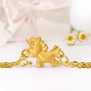 [뽀르띠] 순금 24K 3.75g 말띠 유니콘 체인 돌팔찌