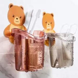 곰돌이 욕실 화장실 칫솔 치약 홀더 칫솔꽂이 칫솔걸이 M11051