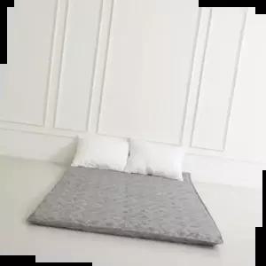 이불커버 더크린 바닥요매트 그레이 더블2인용(요커버/요솜)