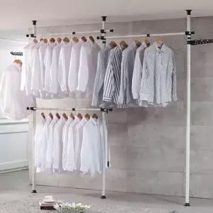 조립식 옷정리 옷장 옷행거 3단 행거 바행거 파이프 옷걸이 WFJYLPJ