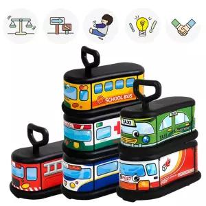 6종세트 아기푸쉬카 무소음 안전바퀴 붕붕카 유아 공간력 자동차 선물