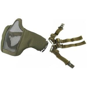 원티그리스 6인치 접이식 하프 페이스 메시 마스크 군용 스타일 편안한 조절 가능한 전술 하단 얼굴 보호