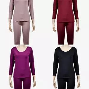 따뜻하고 부드러운 여성 베이직 기모 발열 내복 상하의 세트/선물/명절/가정용/설날/어르신/선물용/가성비