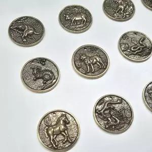 황동 12간지 엽전 동전 펜던트 DIY 키링 만들기 십이지신 풍수소품 부적