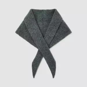 JAJU 머플러 트라이앵글 따뜻한 니트 여성 패션 챠콜