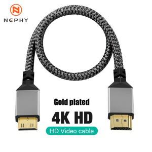 미니 소형 HDMI to 케이블  HD 4K 60Hz 초고속 편조 양방향 2.0 코드  HDTV 태블릿 카메라 0.3 1 3 5 M