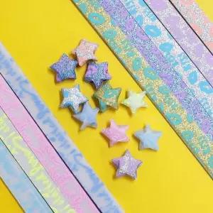 야광 반짝이 별 장식용 용지 별모양 종이 공예 재료 별종이 별접기 야광종이 야광별