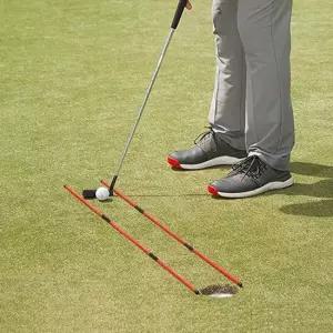 스틱 셀프연습도구 파워큐 골프 2P 얼라인먼트 접이식 셀프연습도구 어드레스도구