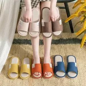 실내 슬리퍼 거실 실내화 린넨 사무실 층간소음 방지_24316719