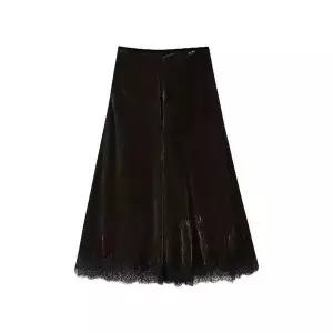 여성 쉬폰 스커트 추동 벨벳 레이스 MODU4