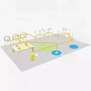 드론경기장 교육 대결 트랙 그물 대회 비행기 경기장 짐벌