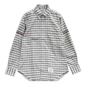 톰브라운 남성 RWB 암밴드 옥스포드 체크셔츠 MWL150E 04569 035