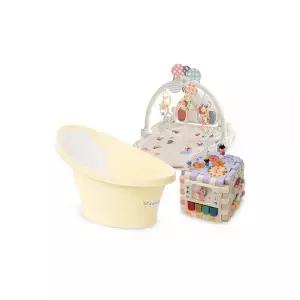 뉴본 워시놀이 2026 선물세트(슈너글 아기욕조+변신큐브+아기체육관)