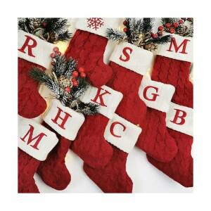 크리스마스 장식 이니셜 양말 선물 주머니 소품