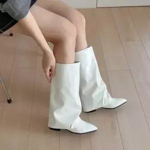 대학생 새학기 신발 뾰족 미들 부츠 봄 패션 구두 WFK5LEM