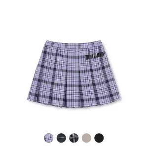 [폴햄키즈] 여아 체크 솔리드 플리츠 스커트_PKE3RR2010