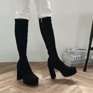 모던 스타일 플랫폼 여성용 하이힐 롱부츠 5FW WFK3BQ6