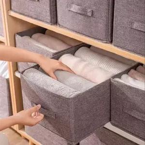 접이식 패브릭 옷수납박스 정리함 수납함 리빙박스 (KYR-WD18B8C)