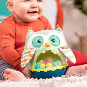 멜로디 아기 오뚝이장난감 부엉이 촉감인형 귀여운 흥미유발 6개월 호기심