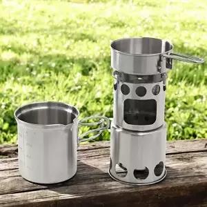 백패킹 휴대용 캠핑 미니 우드스토브 1-2인용 낚시용 스토브-WFITB19