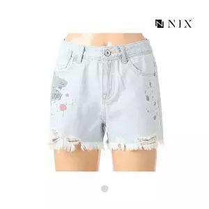 닉스닉스여성 ICE톤 그래피티 3부 루즈핏 데님 팬츠_FNMMDDH 385850