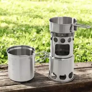 백패킹 휴대용 캠핑 미니 우드스토브 1-2인용 낚시용 스토브-WFITB19