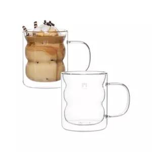 메종오브제 몬즈 더블월 누볼라 유리컵 330ml 4P