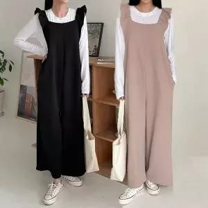 여성 프릴 나시 점프수트 멜빵바지 점프슈트 -WJS0024- 봄 여름