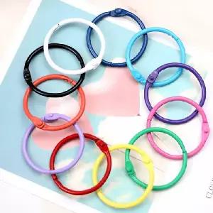 컬러 원터치 O링 키링 고리 오링 오픈형 가방 카드링 열쇠고리 부자재 5p