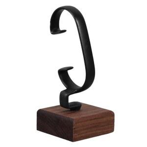 DECHOUS 시계 디스플레이 스탠드: 남성용 싱글 홀더 스탠드 - 손목시계 팔찌 보석 쇼케이스용 블랙 호두나무